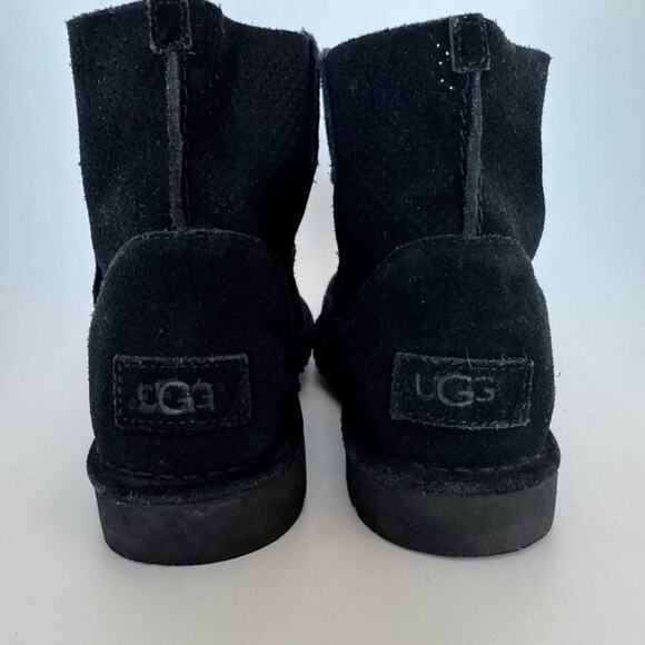 UGG Classic Mini Perforated Suede Boots – Black, Women’s Size 9 - Picture 3 of 9